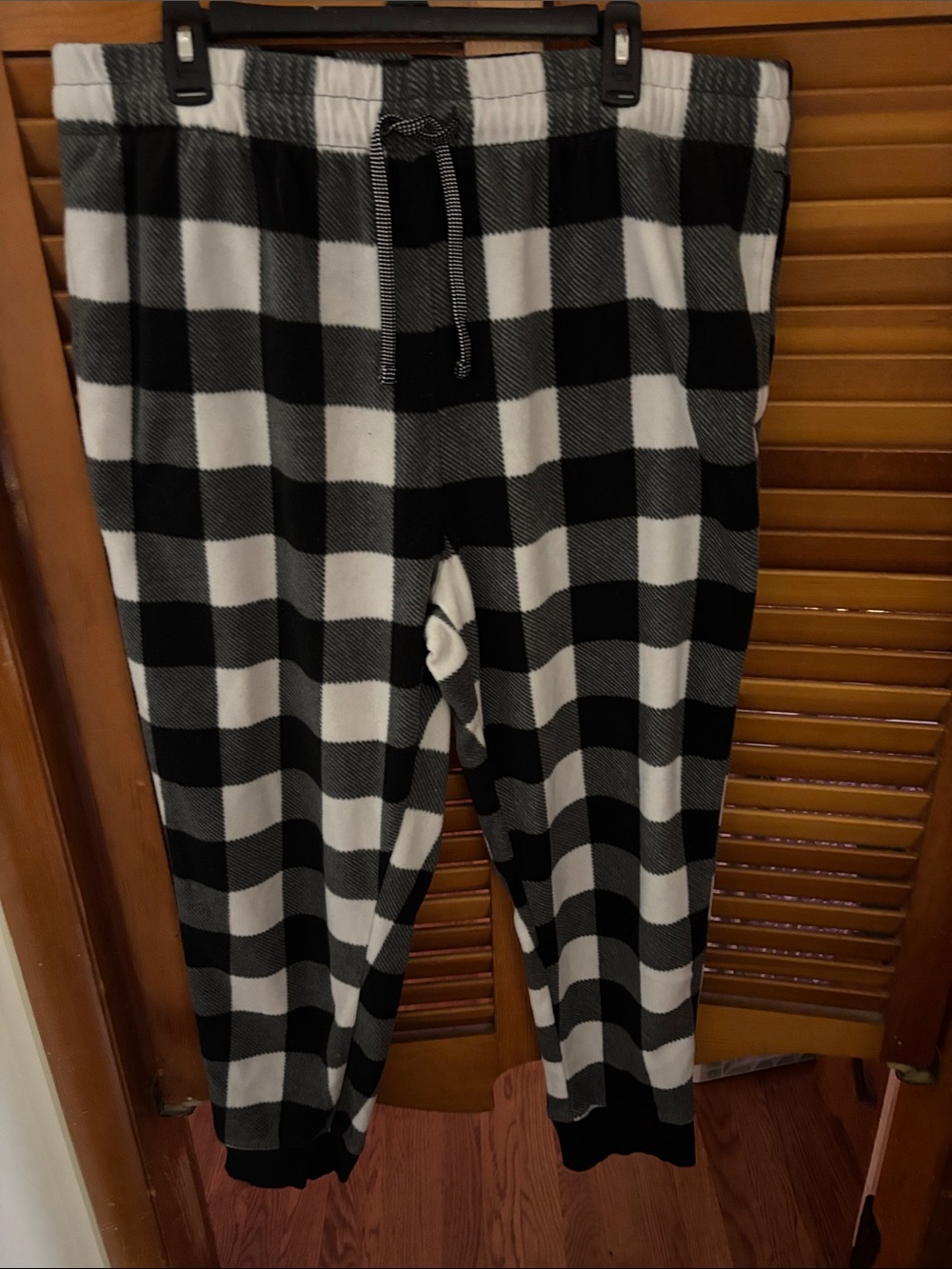 Falls Creek Black and White Buffalo Plaid Men’s Pajama Pants